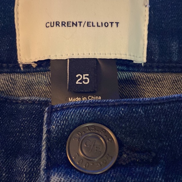 Current/Elliott The Stiletto Erwin Plaid Distressed Skinny Ankle Jeans Sz 25 VGC - Picture 7 of 7